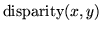 $\mbox{disparity}(x, y)$