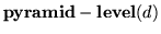 ${\bf pyramid-level}(d)$